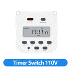 CN101A Digital Microcomputer 7Days Weekly Programmer Electronic Timer Switch 220V Time Relay with Countdown 12V DC for Light Fan