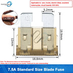 10-100pcs Medium Standard Blade Fuse Insert Kit 2A-40A Automotive Medium Fuses for Car/RV/Truck/SUV/Motorcycle/Boat