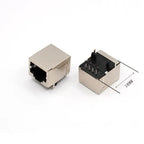 5/10PCS Shield RJ45 8P8C Jack Connector No LED 18MM PCB Mount Network Internet Modular