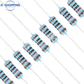 100pcs 0.5W 1/2W Metal Film Resistor color Ring Power Resistor 0.1~1M 2 4.7 10R 47 100 220 360 470 1K 2.2K 10K 22K 4.7K 100KOhm