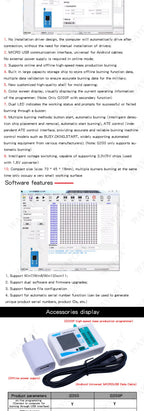 G200P offline programmer offline download SPI FLASH EEPROM burn write 24/25/93/45 burn