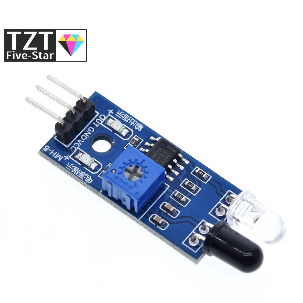 GREATZT 1/5PCS IR Infrared Obstacle Avoidance Sensor Module 3-Pin Reflective Photoelectric for Arduino Smart Car Robot