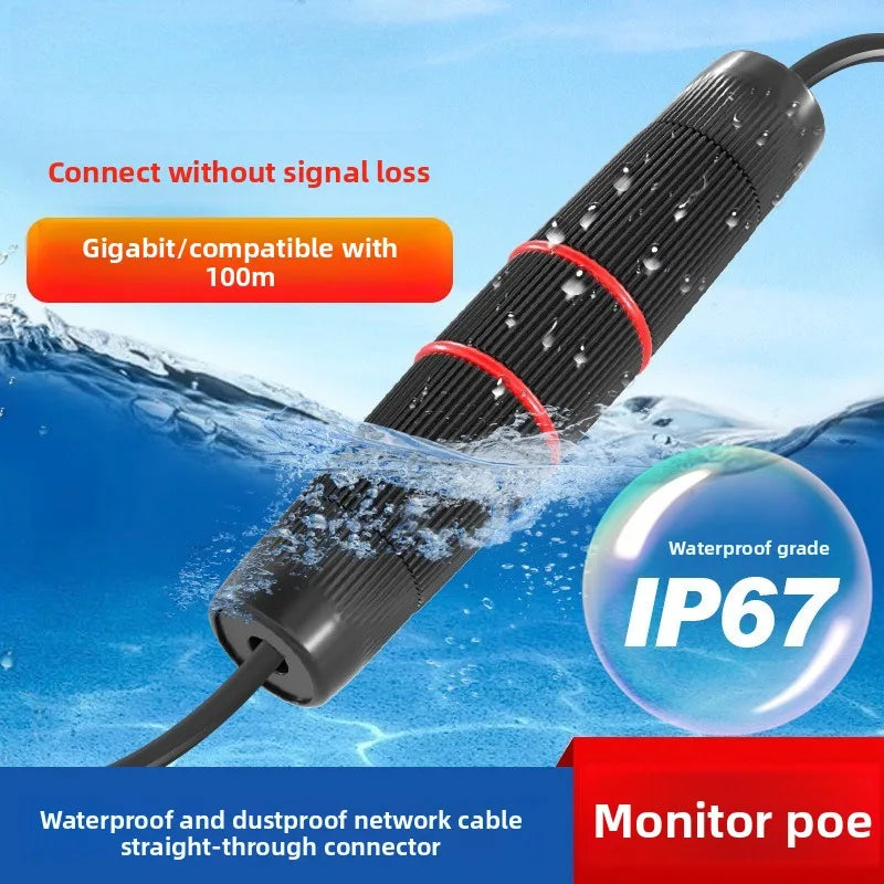 5/10/20PCS RJ45 Docking Connector Ethernet Network Waterproof IP67 Header Ethernet Network Straight-through Dustproof Female