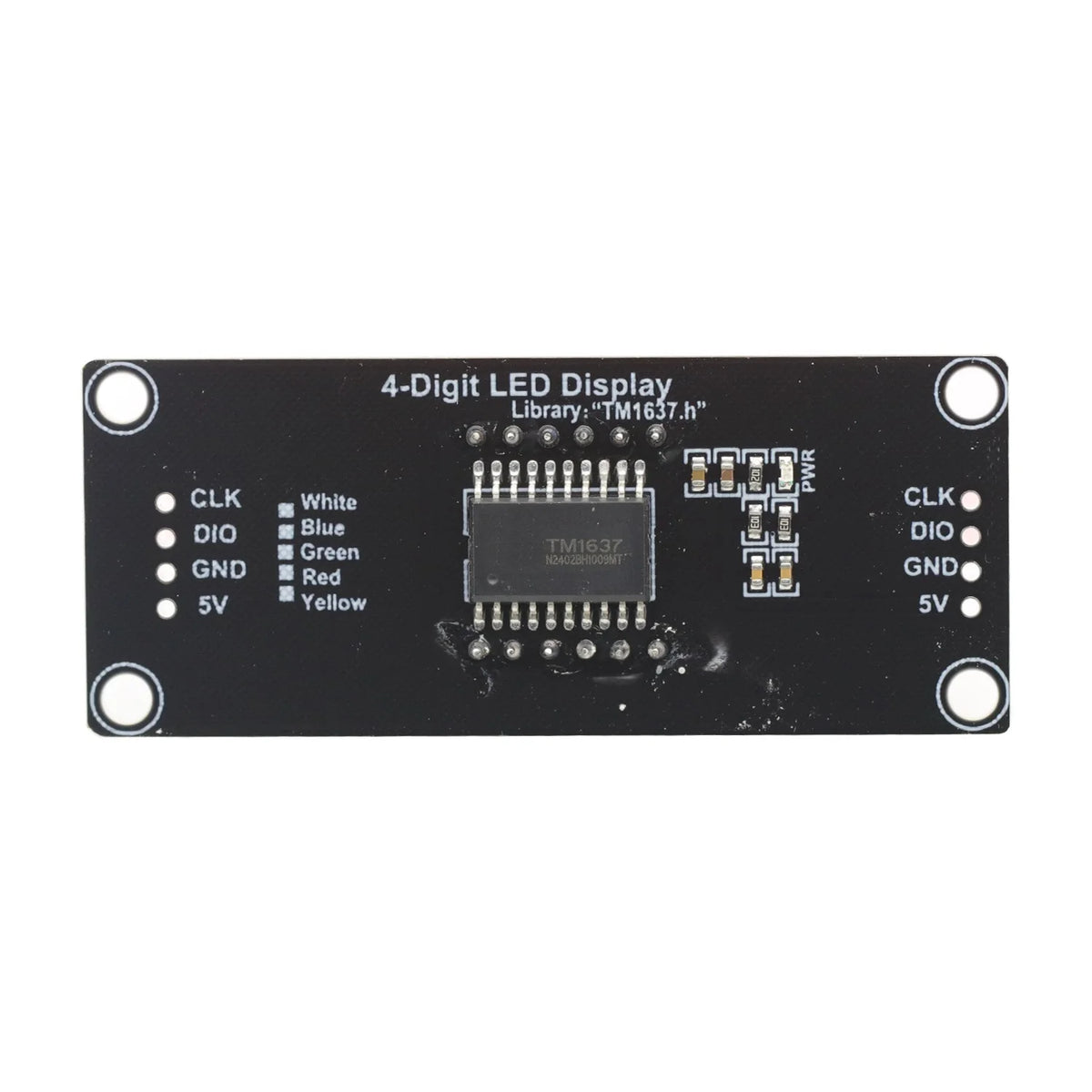 TM1637 LED Display Module 4 Digit 7 Segment 0.56 inch Time Clock Indicator Tube Module Red Blue Green Yellow White for Arduino