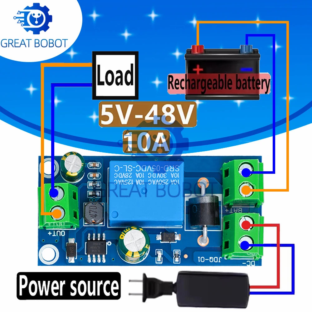 1~5PCS BS YX850 Power failure automatic switching standby battery lithium battery module 5V-48V universal emergency converter