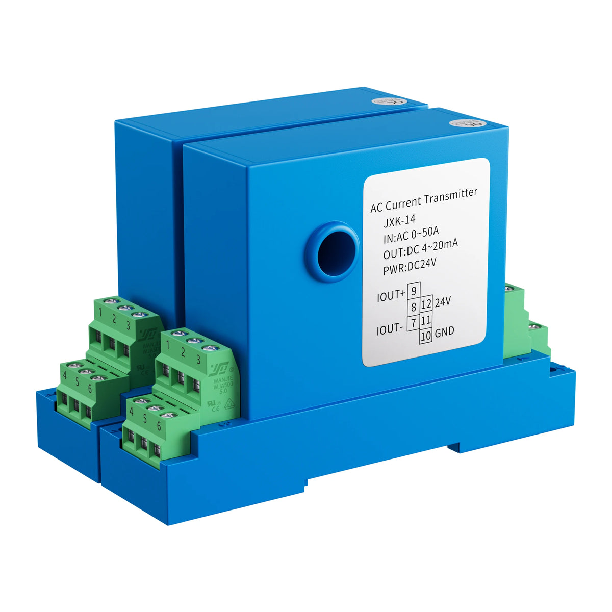 AC DC Current Transmitter 0-10A 0-20A 0-50A 0-100A 0-150A to 4-20mA 0-10V 0-5V RS485 Current Sensor Transducer with DC24V