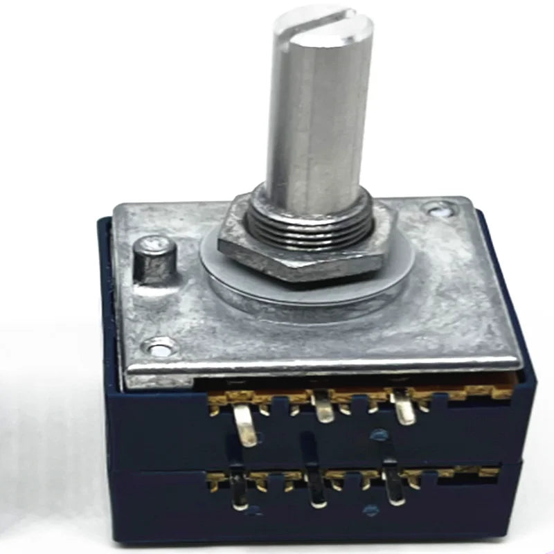 Double Volume Potentiometer ALPS RK27 10KA 20KA 50KA 100KA 250KAx2 Dual Unit 6Pins Round Handle Rotary Switch