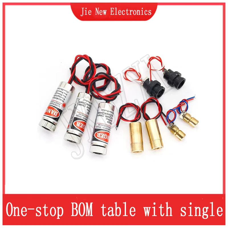 1PCS 650nm 5mW Red Point /Line / Cross Laser Module Head Glass Lens Focusable Focus Adjustable Laser Diode Head Industrial Class