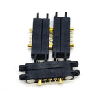 1sets DC 36V 5A Waterproof Magnetic Pogo Pin Connector 5Pin With Ears Pogopin Male Female Spring Loaded DC Power Socket