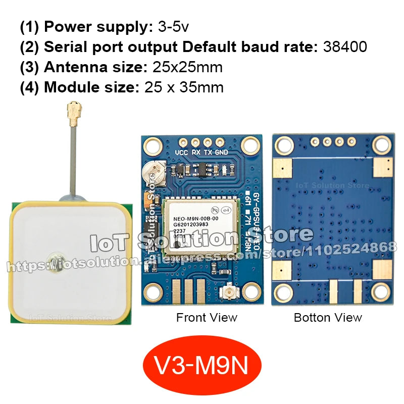 NEO-6M M8N M9N M8T F10N NEO 6M M8N Galileo BDS GPS GNSS Module with Active Antenna GY-GPSV3 GPS6MV2 GYGPSV6 NEOM8N NEOM9N NEOM8T