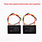 2PCS CBB61 Fan Ceiling Fan with Light 0.6 0.8 3 0.4+1.2UF Three-Wire Speed Control Motor Start Capacitor 450V