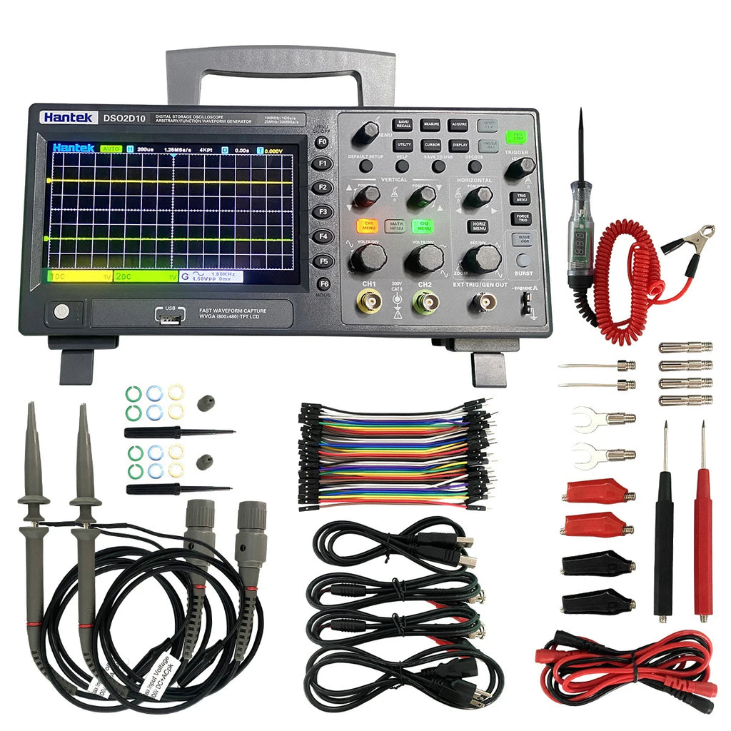 Hantek Digital Oscill DSO2C10 DSO2D15 DSO2D10 DSO2C15 2 Channels 100Mhz/150Mhz Bandwidth USB Portable Meter Tester