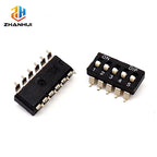 5Pcs/Lot 2.54mm SMD DIP Switch KM‑01 KM Series Gold Plated Pin 2/3/4/5/6/8/10Pin Patch Switch PCB Board Adjustable Toggle Switch