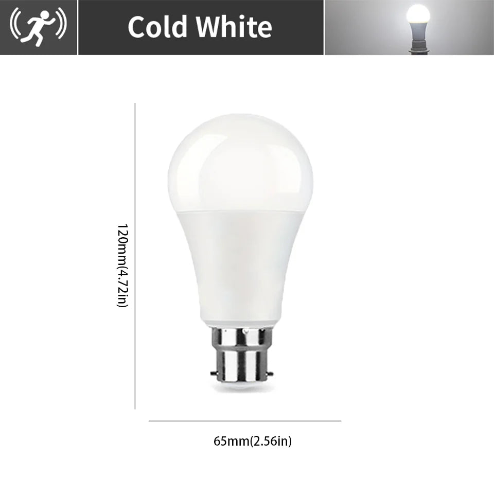 4PCS Radar Motion Sensor Light Bulb B22 220V 6W 9W 12W 15W 18W 20W Auto ON/OFF LED Night Light Bedroom Garden LED Bulbs For Home