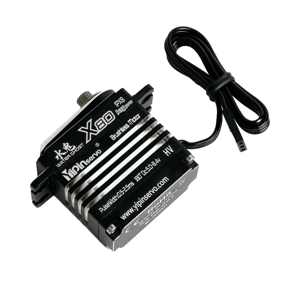 80KG Digital Servo Motor All Metal IP67 Waterproof 5.0-8.4V Brushless Motor High Torque for RC Model Car Robot Industrial Grade