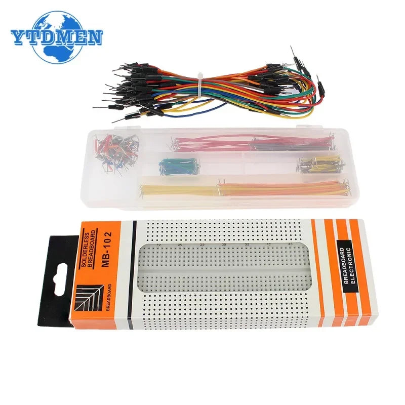 MB-102 Breadboard 400 830 Point Solderless PCB Bread Board Jumper Wire Cable Test Develop DIY for Arduino Kit