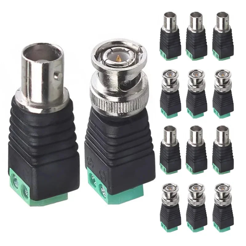 4/10Pcs BNC Male Female Q9 Plug Socket Adapter Connector with Screw Terminal for Audio Video CCTV Surveillance Camera