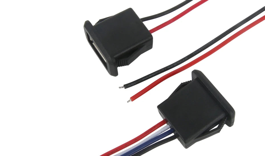 1-10pcs 2 Pin 4 Pin USB 2.0 Female Power Jack 2P 4P USB 2.0 Charging Port Connector Data Interface with Cable USB Charger Socket