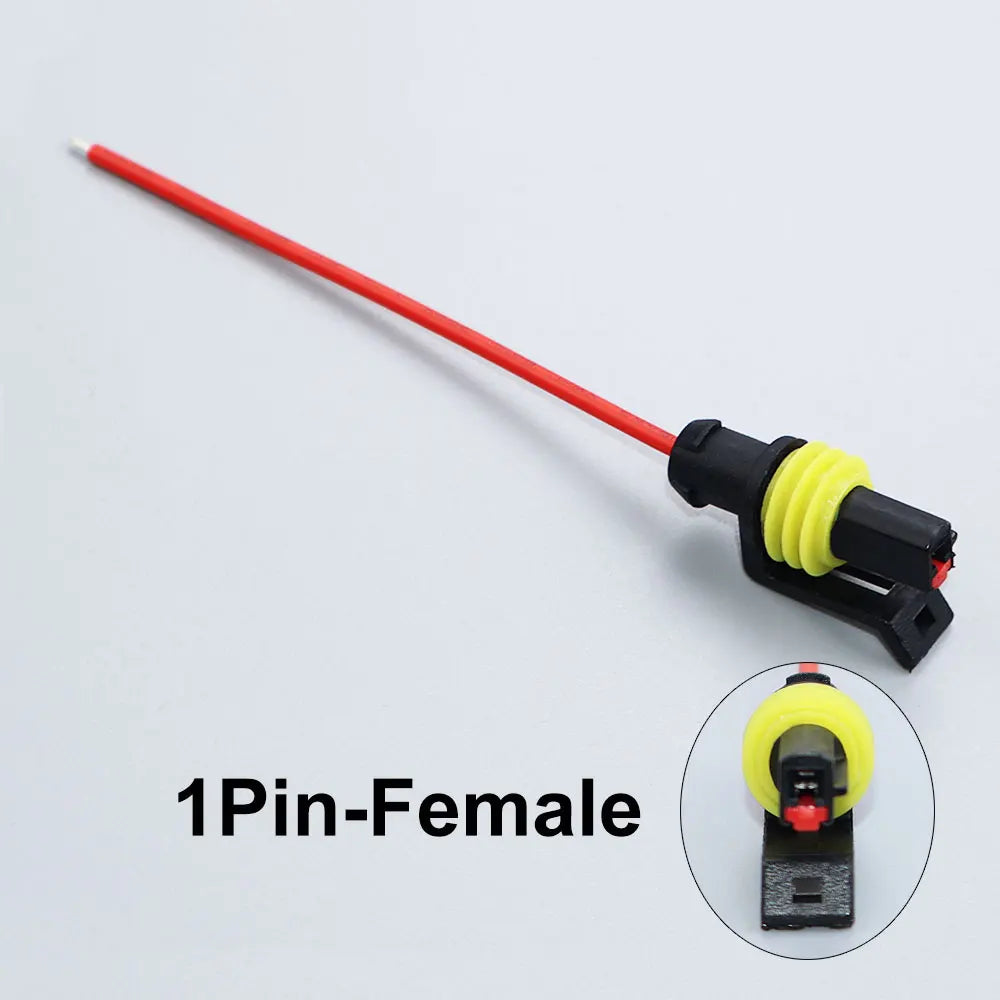 YanXi AMP 1/2/3/4/5/6 Pin Way Waterproof Electrical Auto Connector Male Female Plug with Wire Cable Harness For Car Motorcycle