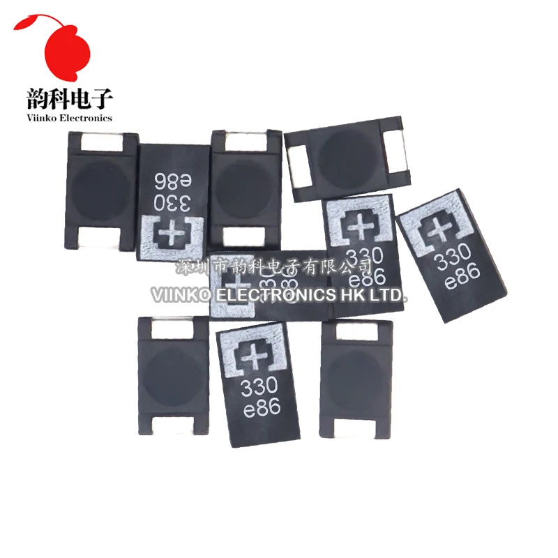 10PCS 2R5TPE330M9 330UF 2R5TPE470M9 470UF 2.5V 330 6.3V SMD Tantalum Capacitors Polymer POSCAP Low ESR Type D Ultra-Thin 7343