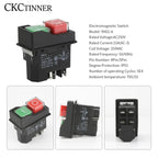 110V 220V Garden Tools Electromagnetic Starter Push Button Switches Machine Tool Equipment IP55 Waterproof Safety with 28A