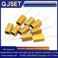 1pcs Gold Aluminum Housed High Power Resistors RX24-5W 0.1R 1R 2 3 4 5 6 8 10 20 47 100 150 200 300 470 Ohm 1K Ohm 10K 100K Ohms
