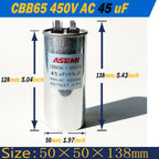 100uF CBB65 450V AC 40uF 45uF 50uF 60uF 65uF 70uF 80uF 90uF Motor Capacitor Air Conditioner Compressor Start Capacitor