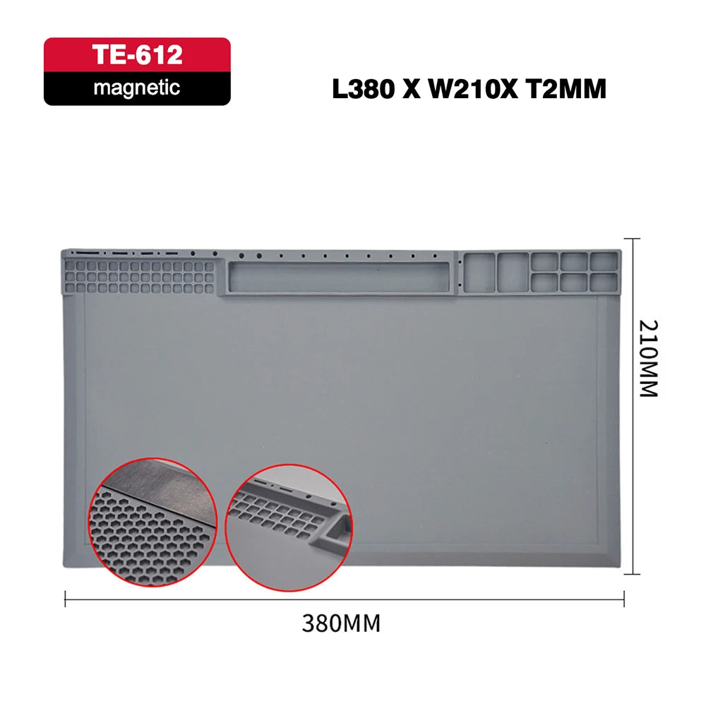 JCD Silicone Soldering Mat ESD Antistatic Heat Insulation Motherboard Electronics Phone Repair Maintenance Working Platform Pad