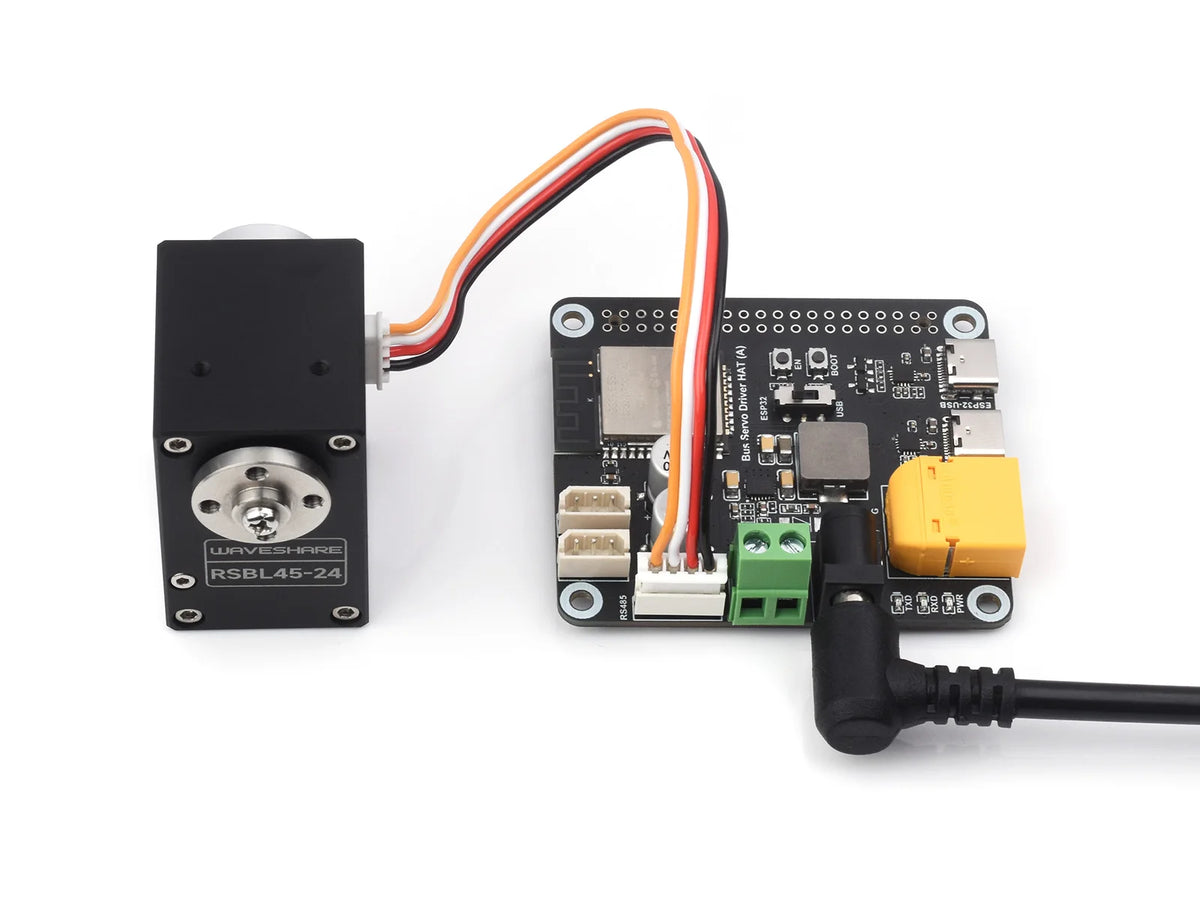 Waveshare 35KG.cm/45kg.cm RS485 Servo Motor, High Precision And Large Torque, Aluminum Alloy Case, With Programmable 360°