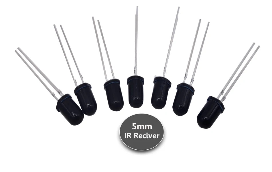 5mm IR LEDs Emitting Diode 850nm 940nm 2pin Infrared Emitter and IR Receiver Diode Phototransistor Photodiode Invisible DIY