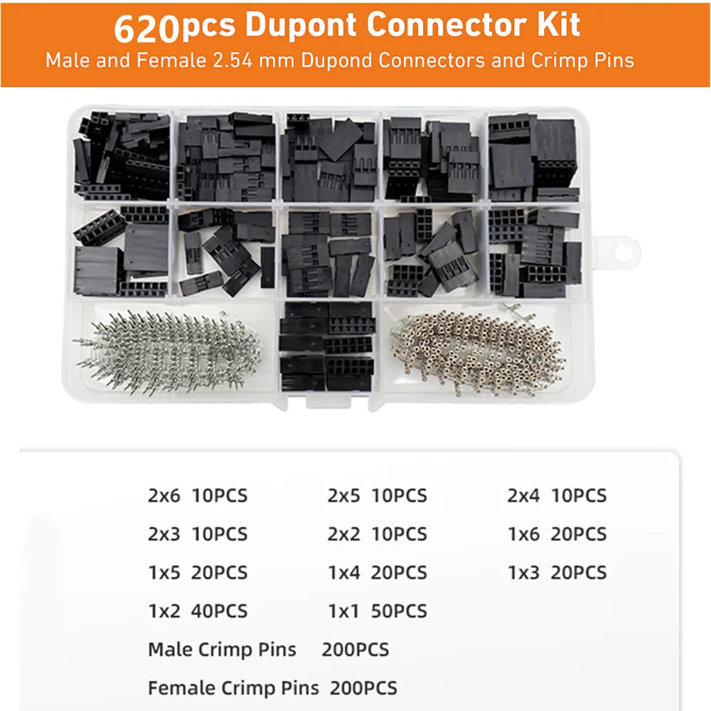 SN-01BM Wire Crimp Tool Kit AWG 28-20 (0.08-0.5mm²) Wire Crimper for 2.54mm Dupont Connectors and 2.54mm JST-XH Connectors