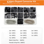 SN-01BM Wire Crimp Tool Kit AWG 28-20 (0.08-0.5mm²) Wire Crimper for 2.54mm Dupont Connectors and 2.54mm JST-XH Connectors