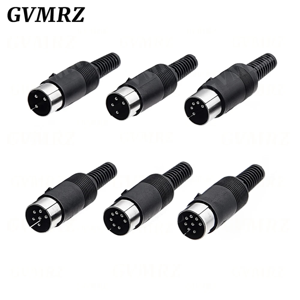 2PCS/lot 3/4/5/6/7/8PIN Panel Mount Male Female Jack DIN Adapter MIDI Cable Connector 3P 4P 5P 6P