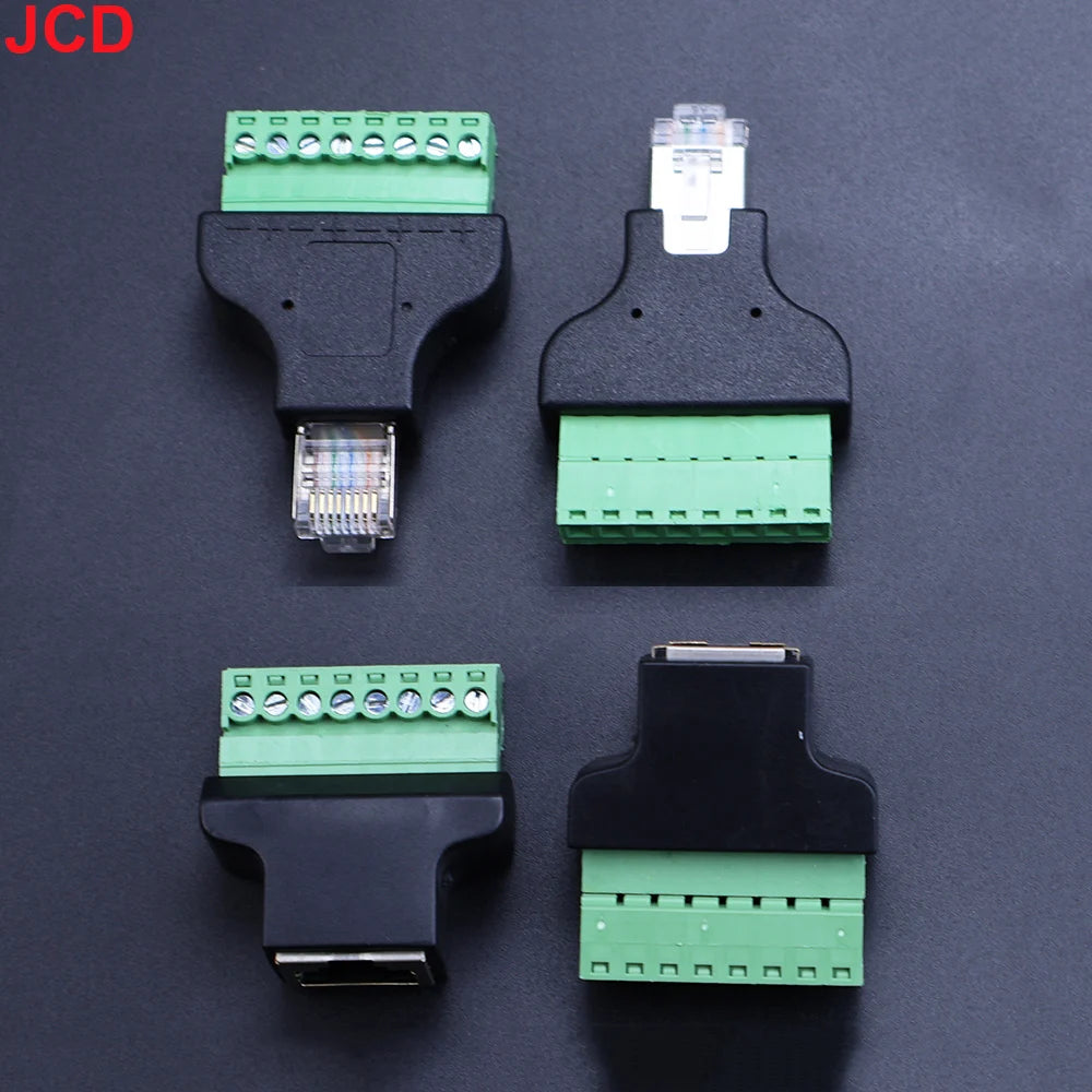 1pc High Quality RJ45 To Screw Terminal Adaptor RJ45 Male Female To 8 Pin Connector RJ45 Splitter For CCTV DVR CCTV Accessories