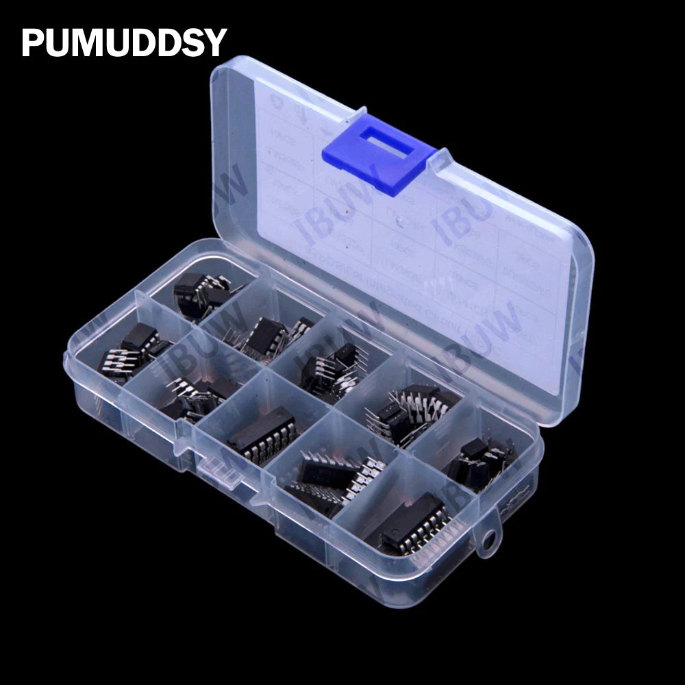 10Values 85PCS Integrated Circuit LM324 NE555 LM324 LM358 Chip IC Kit DIP NE555 Single Precision Timer  LM386 PC817 LM324