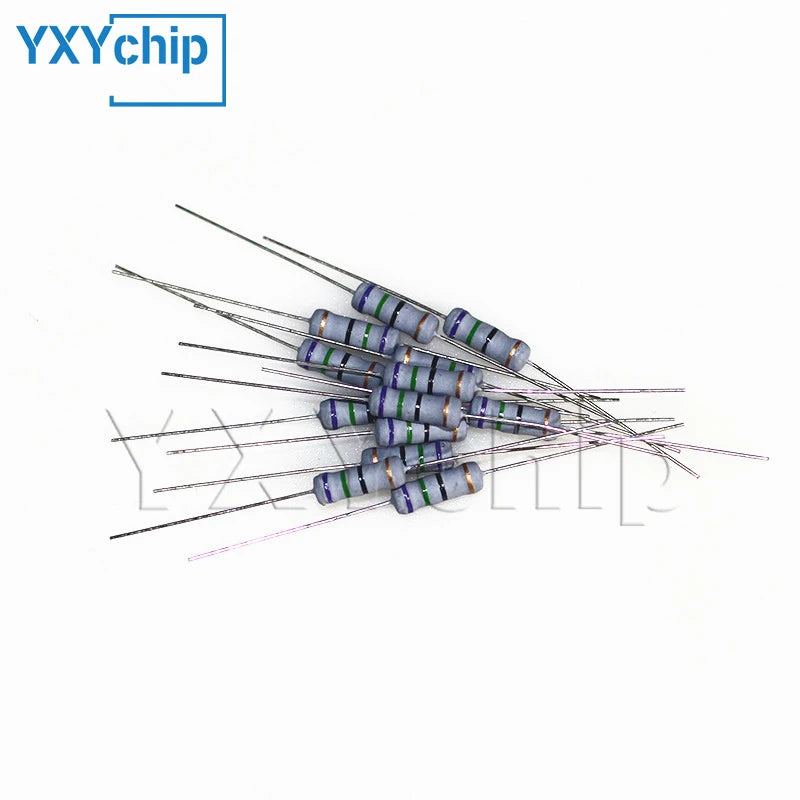 20pcs 1W 5% Metal Oxide Carbon Film Resistor 10 22 33 47 51 62 75 82 91 1K 10K 100K 2.2 4.7 22 47 100 220 470 R ohm 0.1R-10M