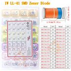 560pcs 28Value LL41 1W SMD Zener Diode Assort kit 3.3V 3.9V 4.3V 5.1V.5V 8.2V 9.1V 10V 12V 13V 15V 18V 22V 24V 30V 33V 39V 43V