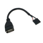 USB Header PCB Motherboard Cable USB 2.0 Micro 5Pin /Mini 5Pin Type-c Male USB Female to 9Pin Female 2.54
