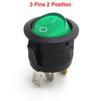 1~300pcs KCD1 LED Rocker Switch Round 2/3Pin ON-OFF-ON 2/3 Position 6A/250VAC 10A/125VAC SPST 23mm Car Push Button Switches
