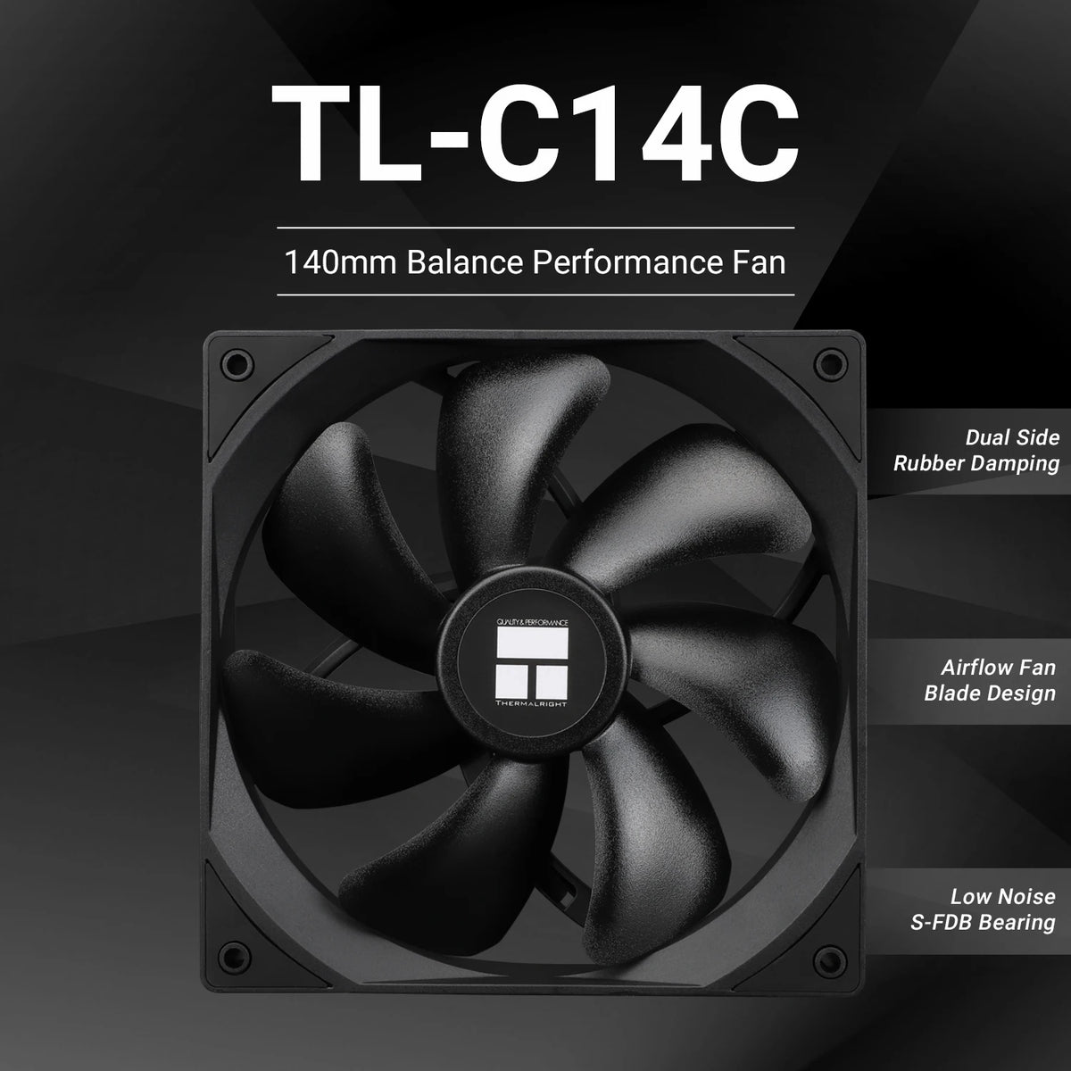 Thermalright 140mm Case Fan TL-C14/C14C/C14C-S/C14CW/C14CW-S CPU Cooling Fan ARGB 140mm Balance Fan Balance Performance Fan