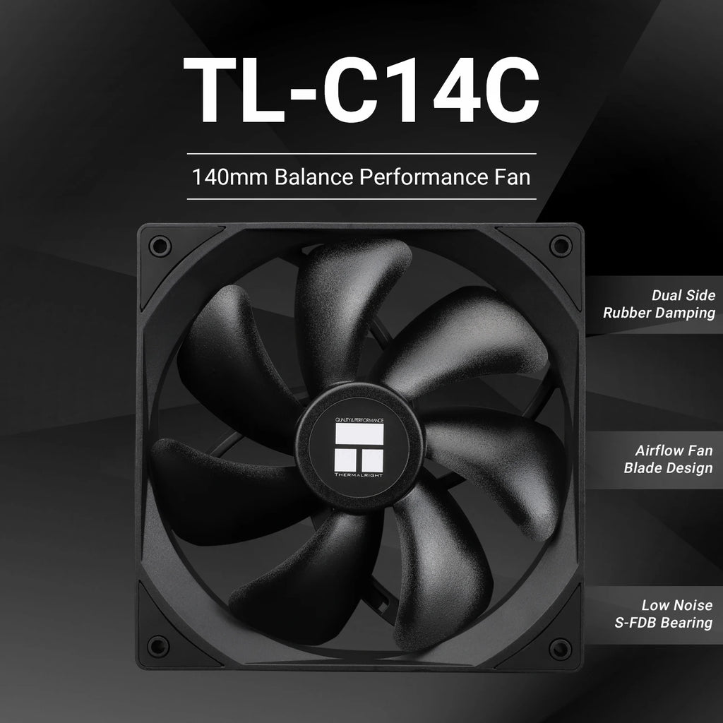 Thermalright 140mm Case Fan TL-C14/C14C/C14C-S/C14CW/C14CW-S CPU Cooling Fan ARGB 140mm Balance Fan Balance Performance Fan