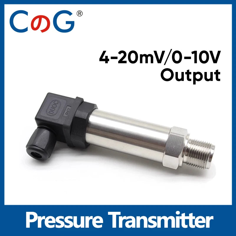 CG Diffused Silicon Pressure Transmitter Thread G 1/4" High Precision Vacuum Hydraulic Oil Pressure Sensor 4-20mA/0-10V Output