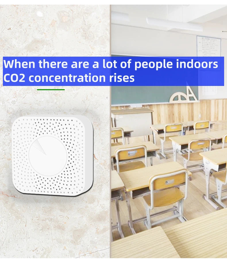 Tuya Smart WiFi/ZigBee Carbon Dioxide Meter NDIR High-Precision Real-Time Detection Intelligent Linkage Home School CO2 Detector