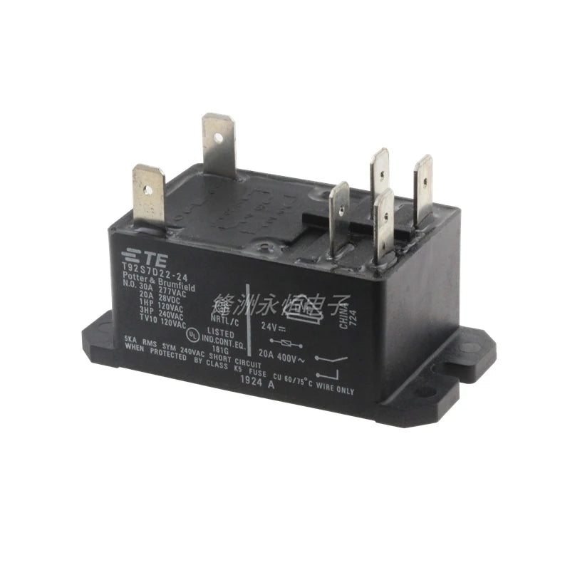 New Original TE Relay T92S7D22-12 T92S7D22-24 12VDC 24VDC 30A 250VAC 6PIN 12V 24V Power Relay