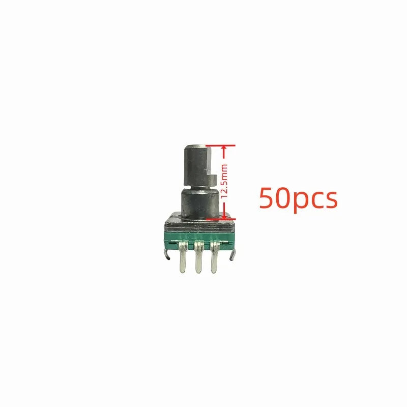 5pcs EC11 Encoder Switch With Push Button Switch 30 Position Rotary Encoder Code Switch 5pin Plug-in Type 12.5mm Half Shaft