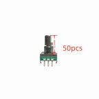 5pcs EC11 Encoder Switch With Push Button Switch 30 Position Rotary Encoder Code Switch 5pin Plug-in Type 12.5mm Half Shaft