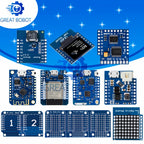 ESP8266 D1 Mini Pro WiFi Development Board NodeMcu 0.66 OLED DHT11 DHT22 buzzer Relay DS18B20 ESP32 Motor for WeMos DIY Kit