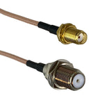 RG316 F TV to F SMA RP SMA Male plug & Female jack Straight & Right Angle RF Jumper pigtail Cable 4inch~10FT