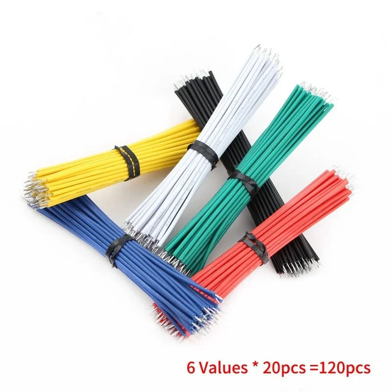 120pcs Tin-Plated Breadboard,PCB Solder Cable,26AWG 7.8cm Fly jumper Cable,1007-26AWG Tin Conductor Wires Connector Wire Diy