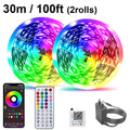 RGB Led Strip Lights for Room 5m 10m 20m 30m Music Sync Led Lights with Remote and APP Control for Room Bedroom Party Docor TV Backlight